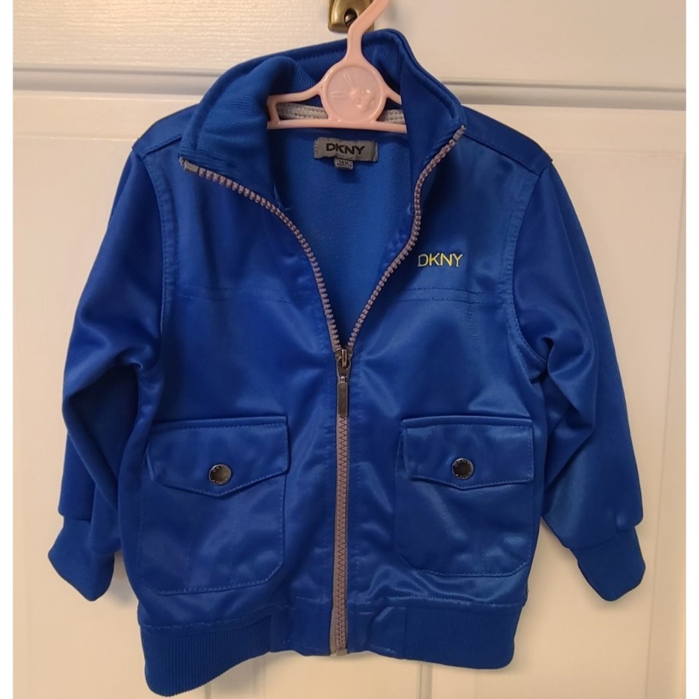 DKNY Blue Full Zip Bomber Jacket 18Months